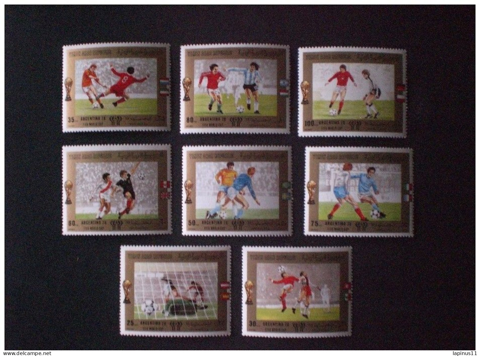 STAMPS YEMEN 1980 FOOTBALL WORLD CHAMPIONSHIP ARGENTINA 78 MICHEAL CATALOG 1592/1599 MNH - Yemen