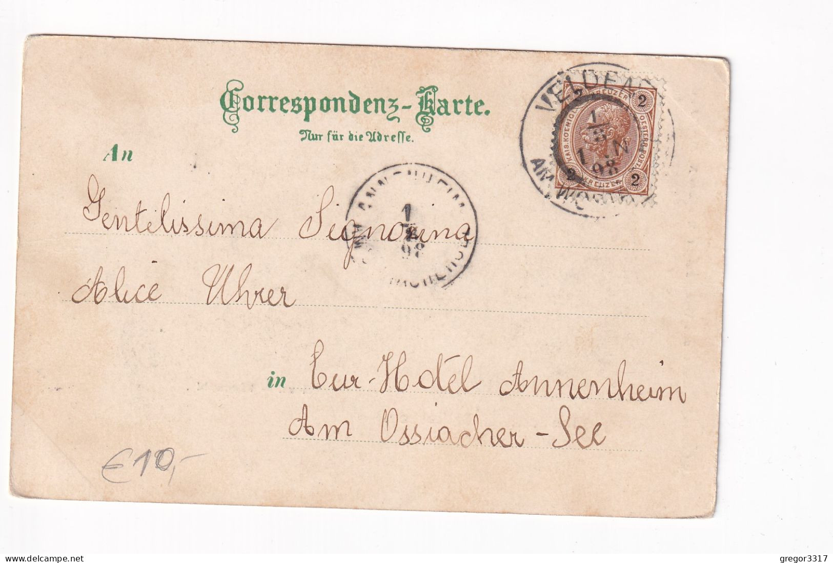 E6080) GRUSS Aus VELDEN Am Wörthersee - Kärnten - Velden Uferparthie - ALT !! 1898 - Velden