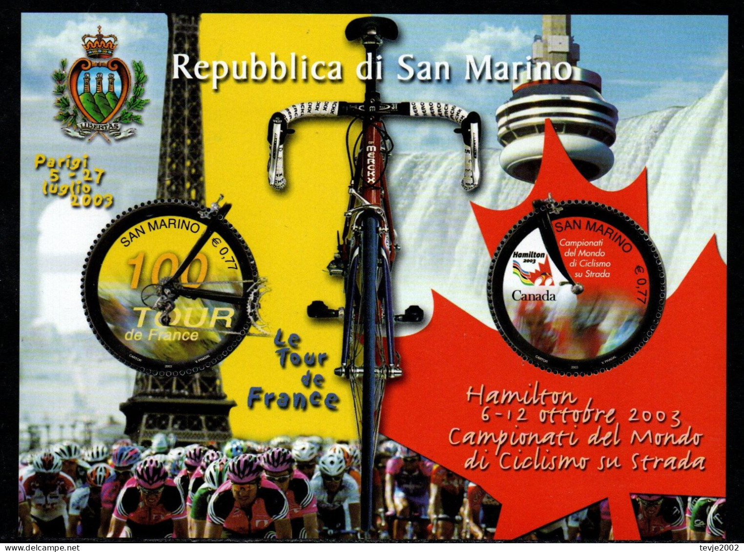 San Marino 2003 - Mi.Nr. Block 33 - Postfrisch MNH - Sport Tour De France - Ciclismo