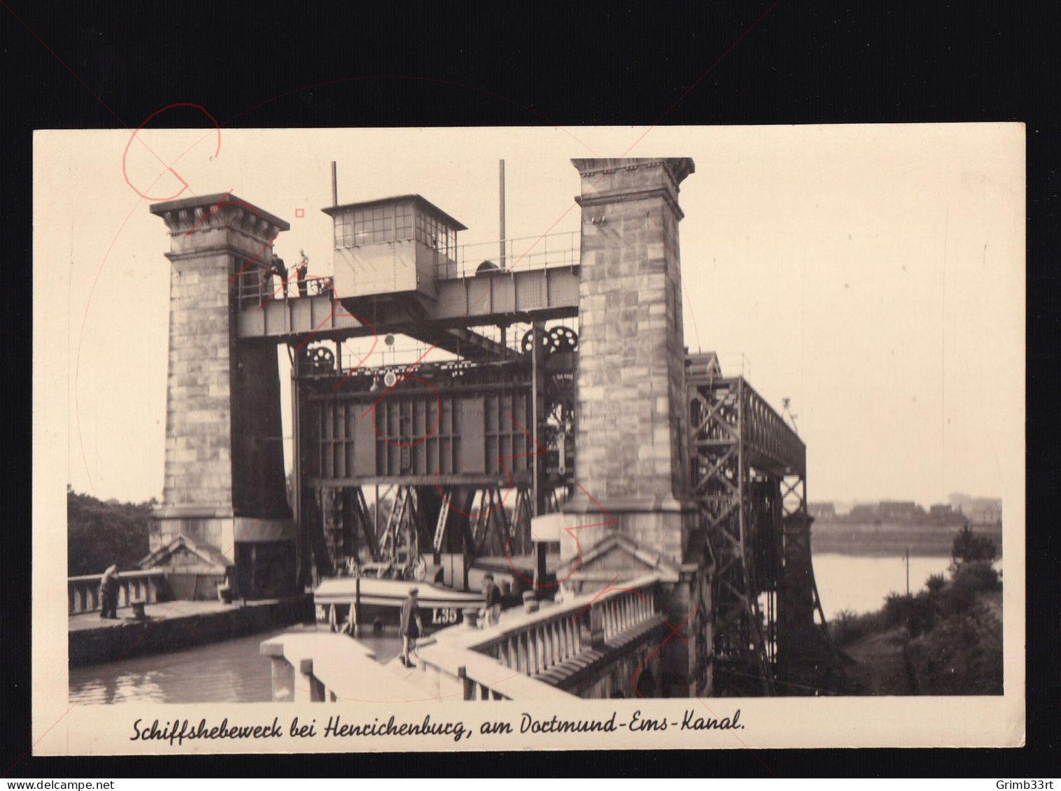 Schiffshebewerk Bei Henrichenburg, Am Dortmund-Ems-Kanal - Fotokaart - Waltrop