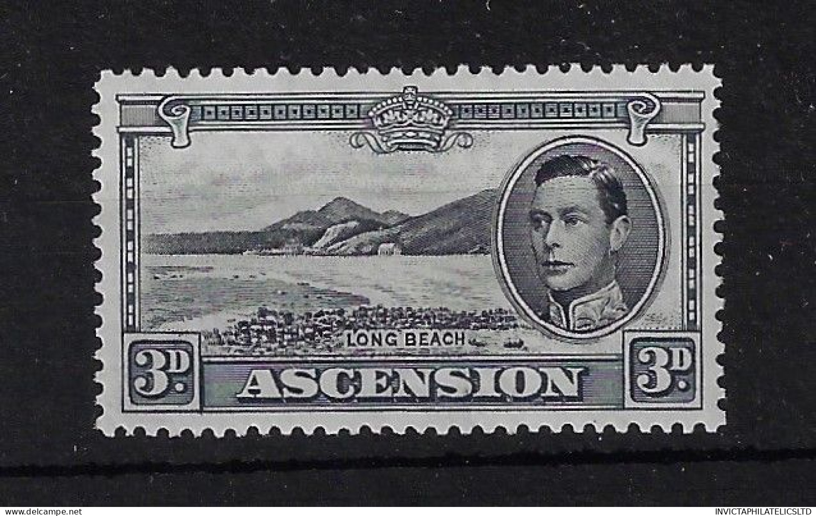 ASCENSION SG42A, 3D BLACK & GREY, PERF 13 1/2 MOUNTED MINT - Ascension