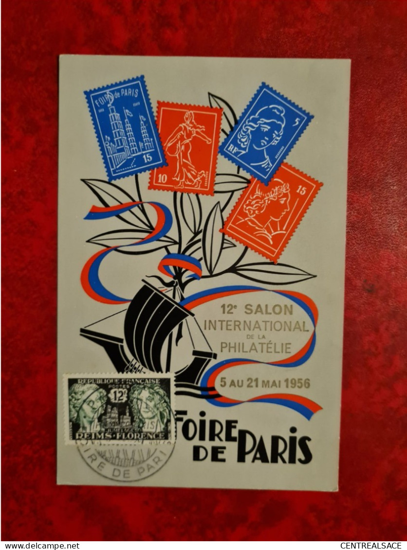 Carte 1956 MAXI  PARIS  FOIRE DE PARIS REIMS FLORENC  12° SALON - Sin Clasificación