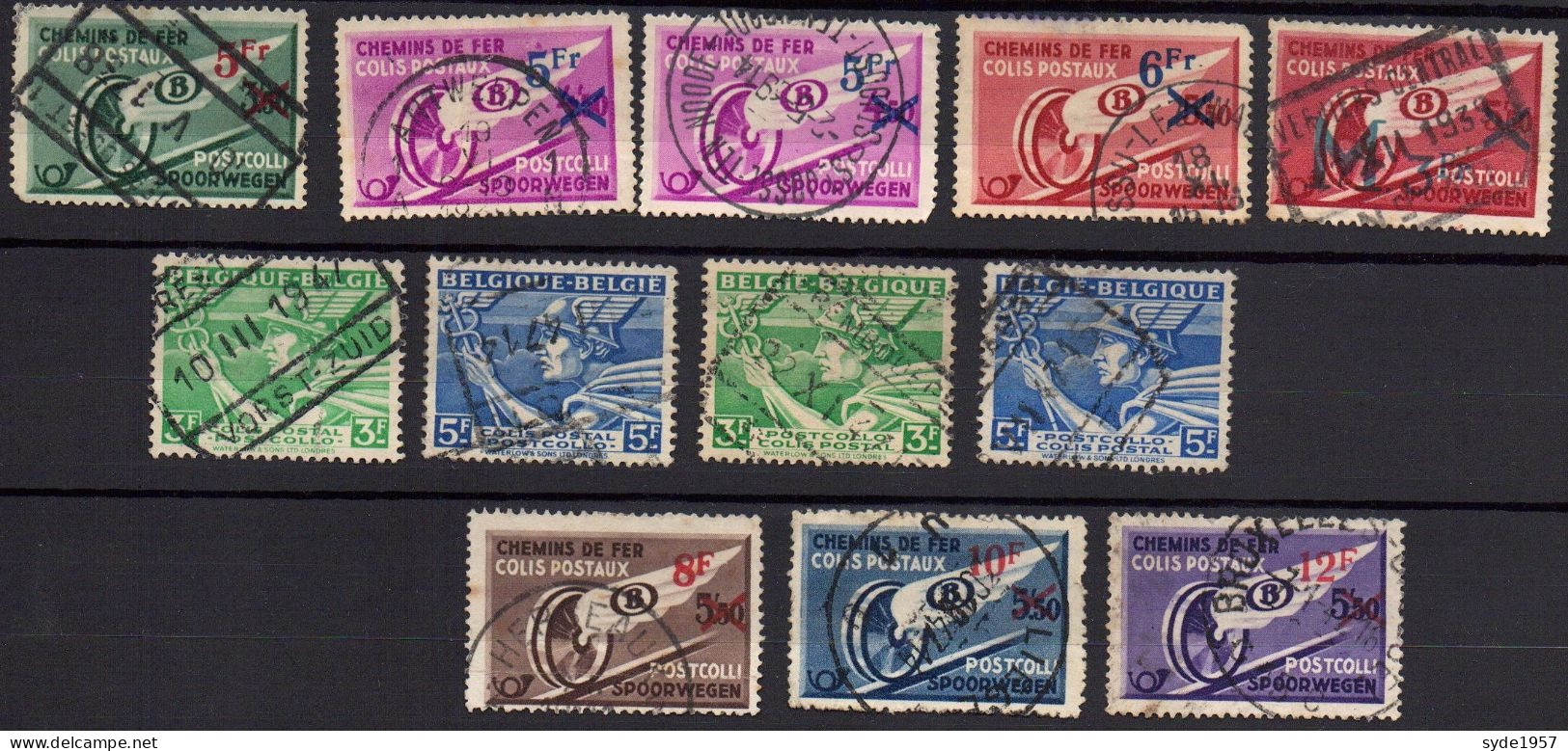 Belgique Chemin De Fer 1938-46  , 12 Timbres Oblitérés, Liste COB Ci-dessous - Used