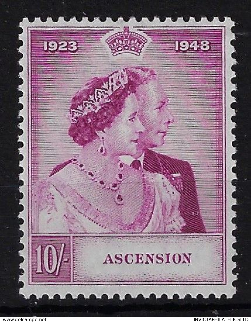 ASCENSION SG51, 10/- R.S.W. LIGHTLY MOUNTED MINT - Ascension