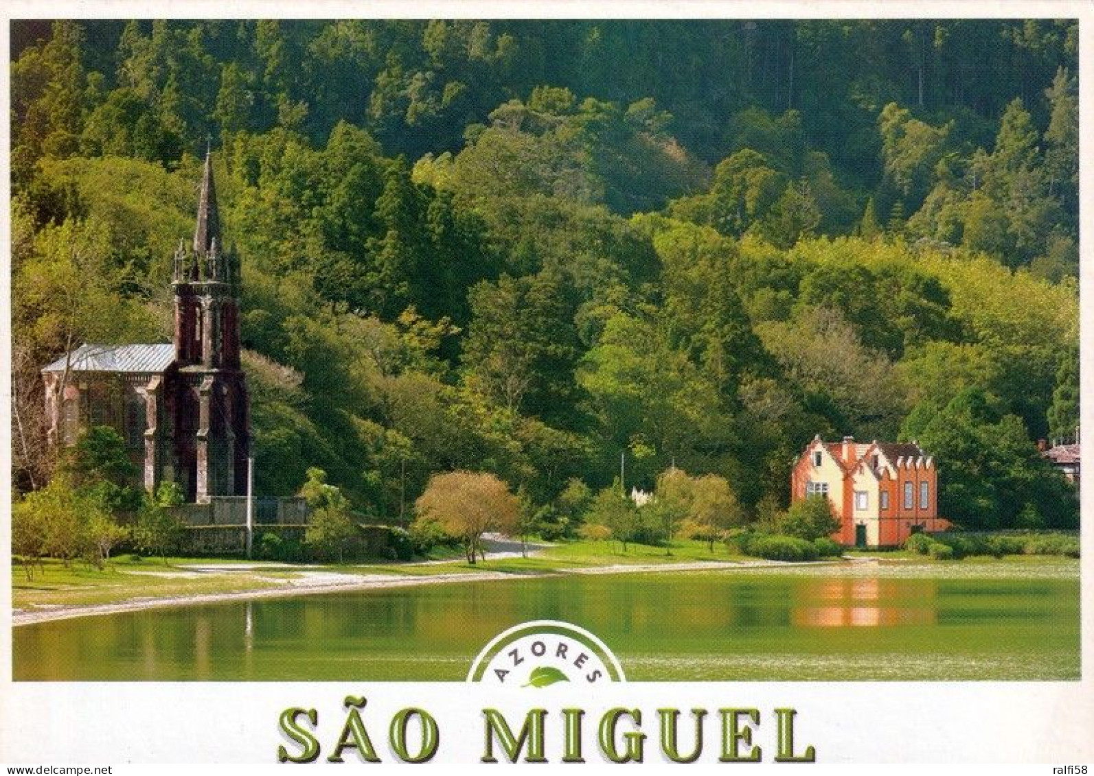 1 AK Azoren * Die Kirche Nossa Senhora Das Vitóras Im Neugotischen Stil Am See Von Furnas Auf Der Insel São Miguel * - Açores
