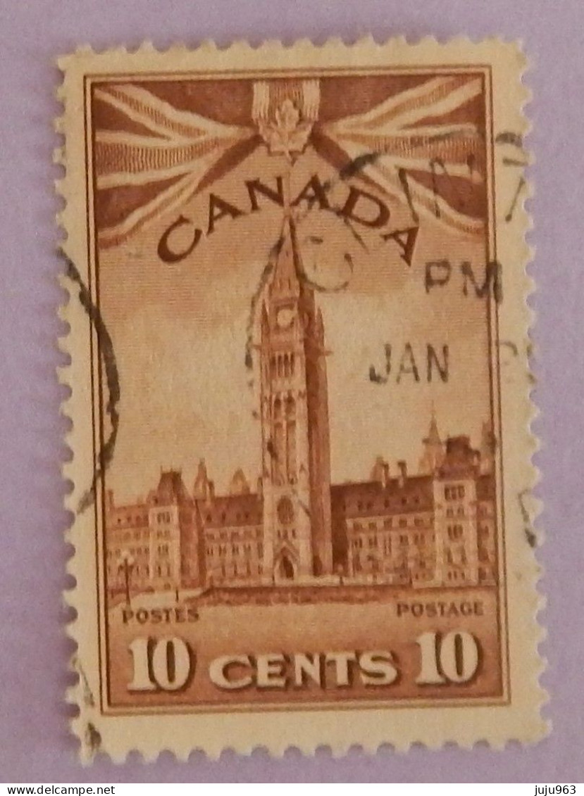 CANADA YT 213 OBLITÉRÉ "LE PARLEMENT" ANNÉES 1943/1948 - Gebruikt