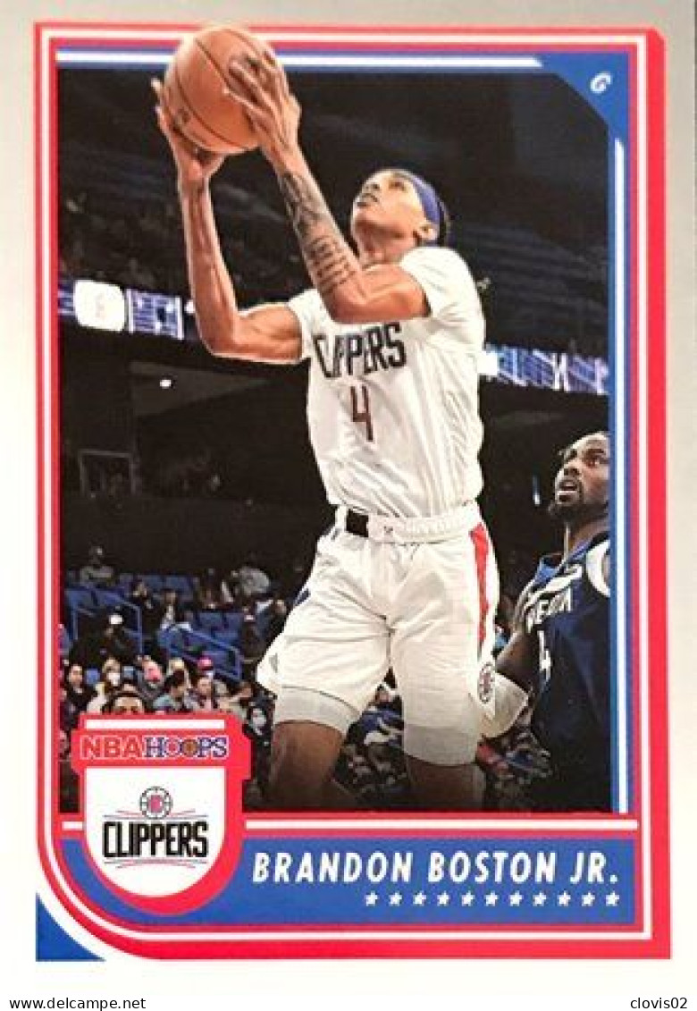 185 Brandon Boston Jr. - Los Angeles Clippers - Carte Panini 2022-2023 NBA Hoops Base Cards - Andere & Zonder Classificatie