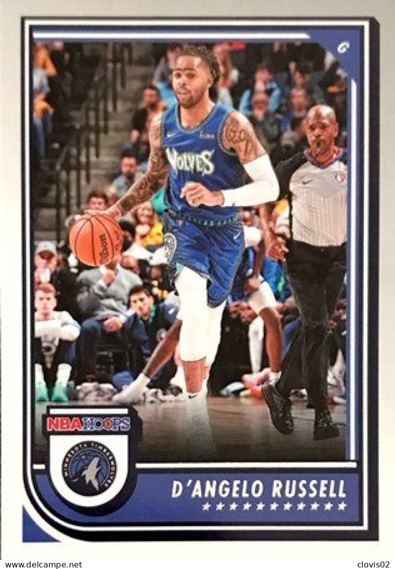 196 D'Angelo Russell - Minnesota Timberwolves - Carte Panini 2022-2023 NBA Hoops Base Cards - Andere & Zonder Classificatie