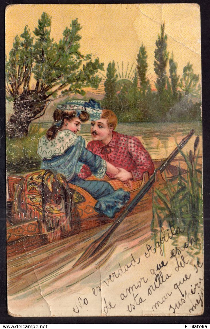 Argentina - Circa 1906 - Couple - Illustration - Romantic - Dessins D'enfants