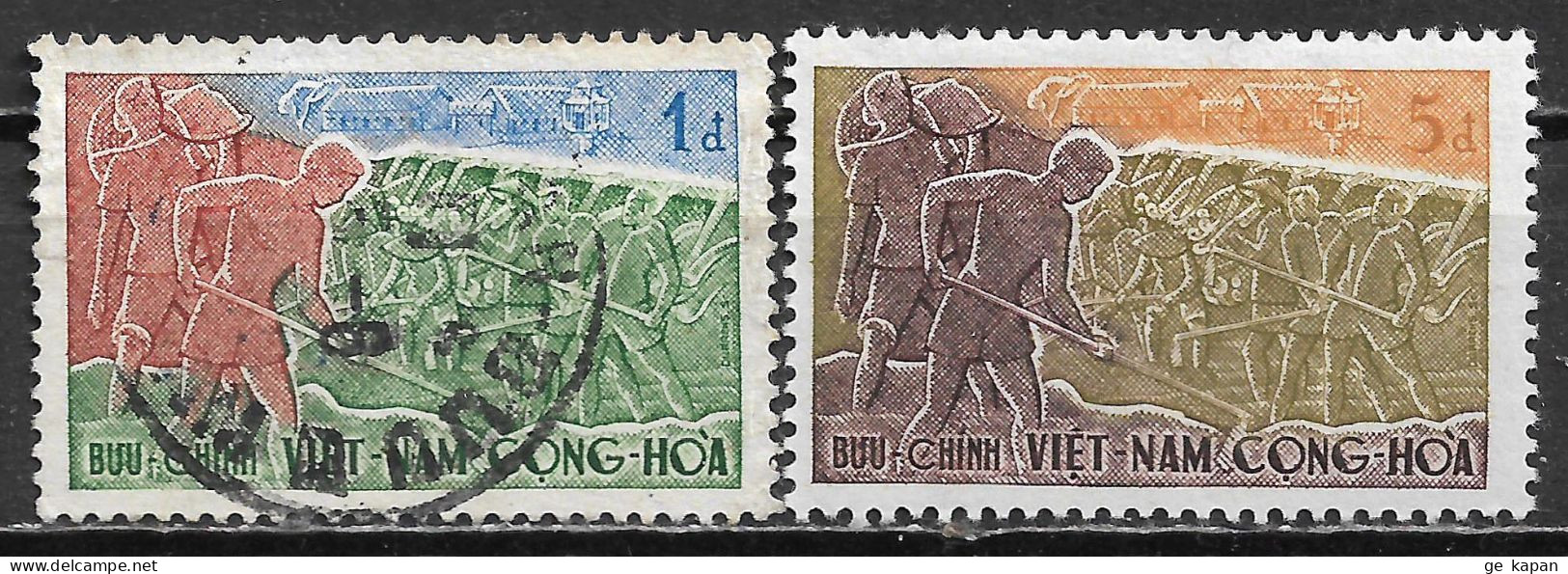 1959 SOUTH VIETNAM MVLH + Used Stamps (Scott # 120,123) CV $3.20 - Vietnam