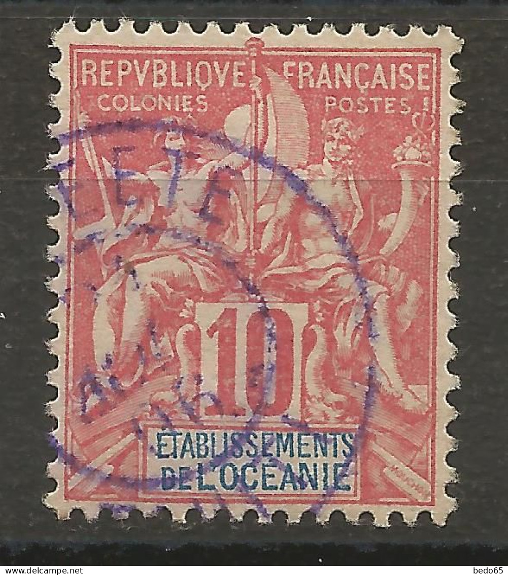 OCEANIE N° 15 CACHET PAPEETE VIOLET / Used - Oblitérés