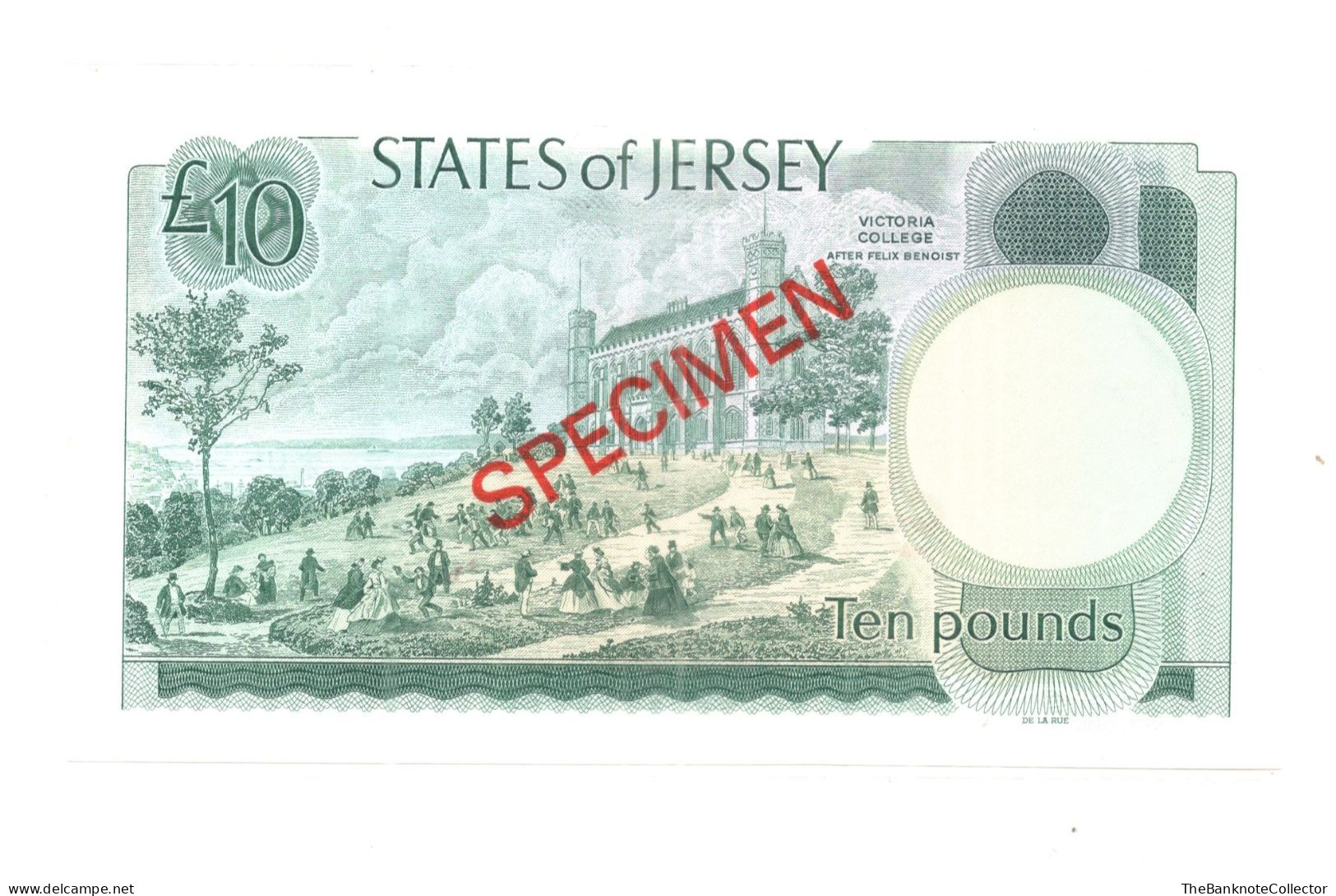 Jersey 10 Pounds Specimen QEII ND 1976 P-13s UNC - Jersey