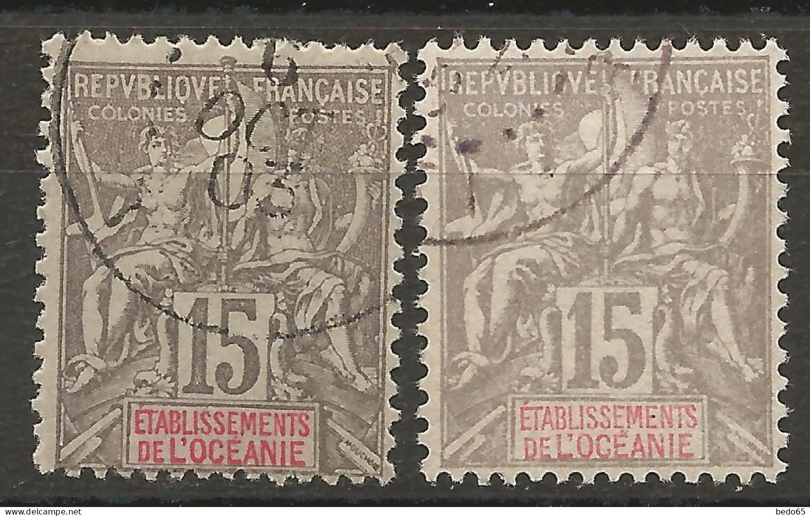 OCEANIE N° 16 X 2 Nuances OBL / Used - Oblitérés