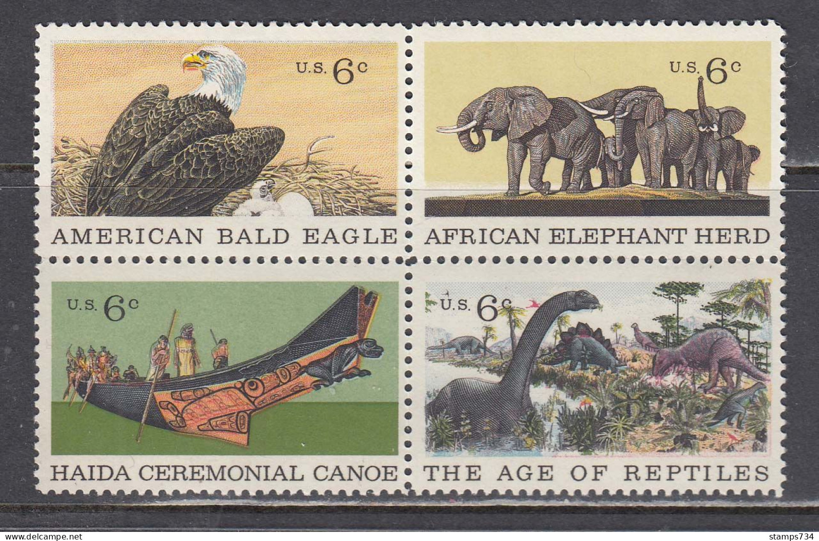 USA 1970 - Centenary Of The New York Museum Of Natural History, Set Of 4 Stamps, MNH** - Neufs