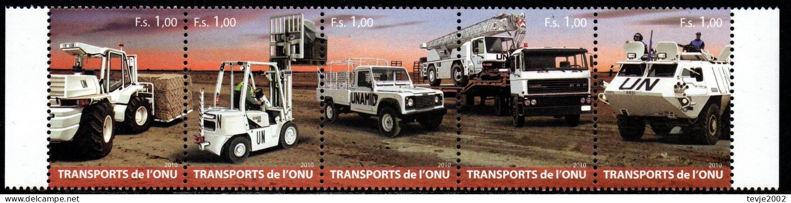 UN UNO Genf 2010 - Mi.Nr. 720 - 724 - Postfrisch MNH - Autos Cars - Nuevos