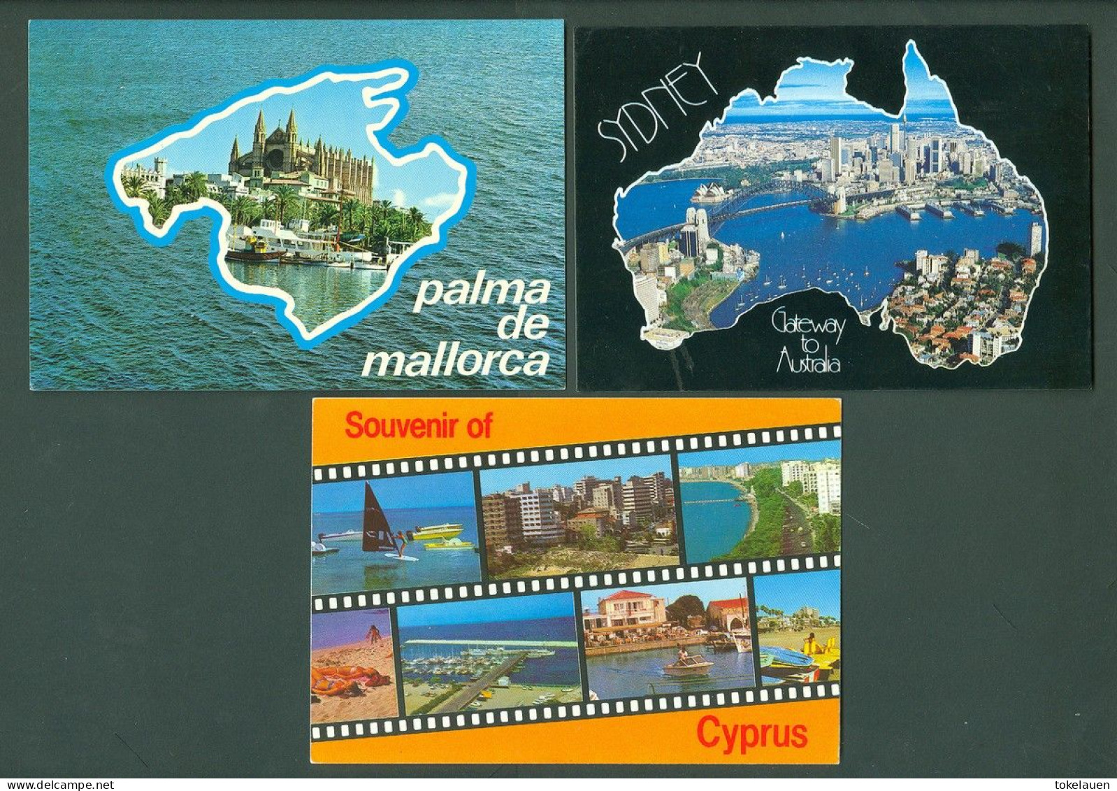 Lot Collection 11x Greetings Map Letter Postcards Australia Jamaica Cyprus ItalySpain - Souvenir De...