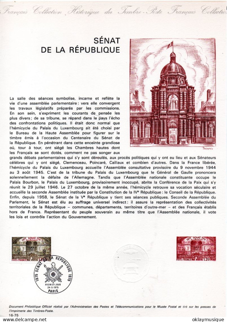 1975 24-05 (sénat De La République) - Documents De La Poste