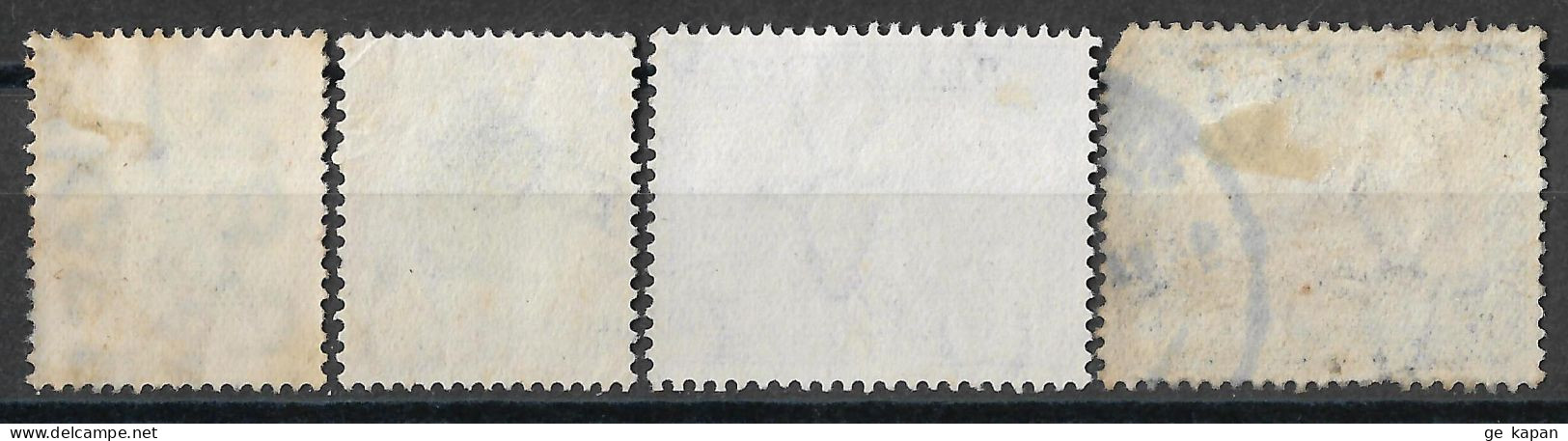 1926-1931 SOUTH AFRICA Set Of 4 USED STAMPS (Scott # 24b,25a,36a,43b) CV $3.95 - Usati