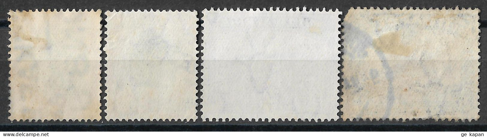 1926-1931 SOUTH AFRICA Set Of 4 USED STAMPS (Scott # 24b,25a,36a,43b) CV $3.95 - Gebruikt