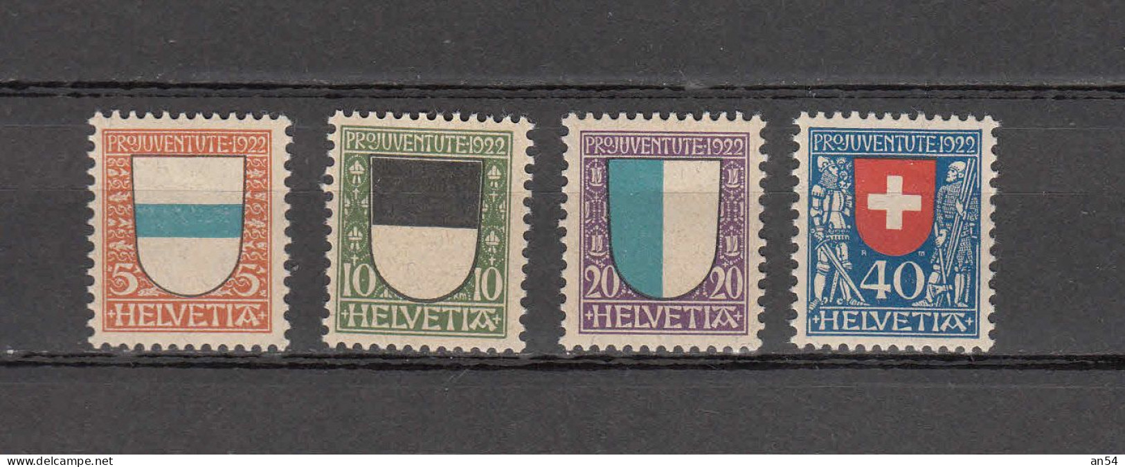 PJ   1922     N° J21 à J24   NEUFS**    COTE 50.00        CATALOGUE SBK - Unused Stamps