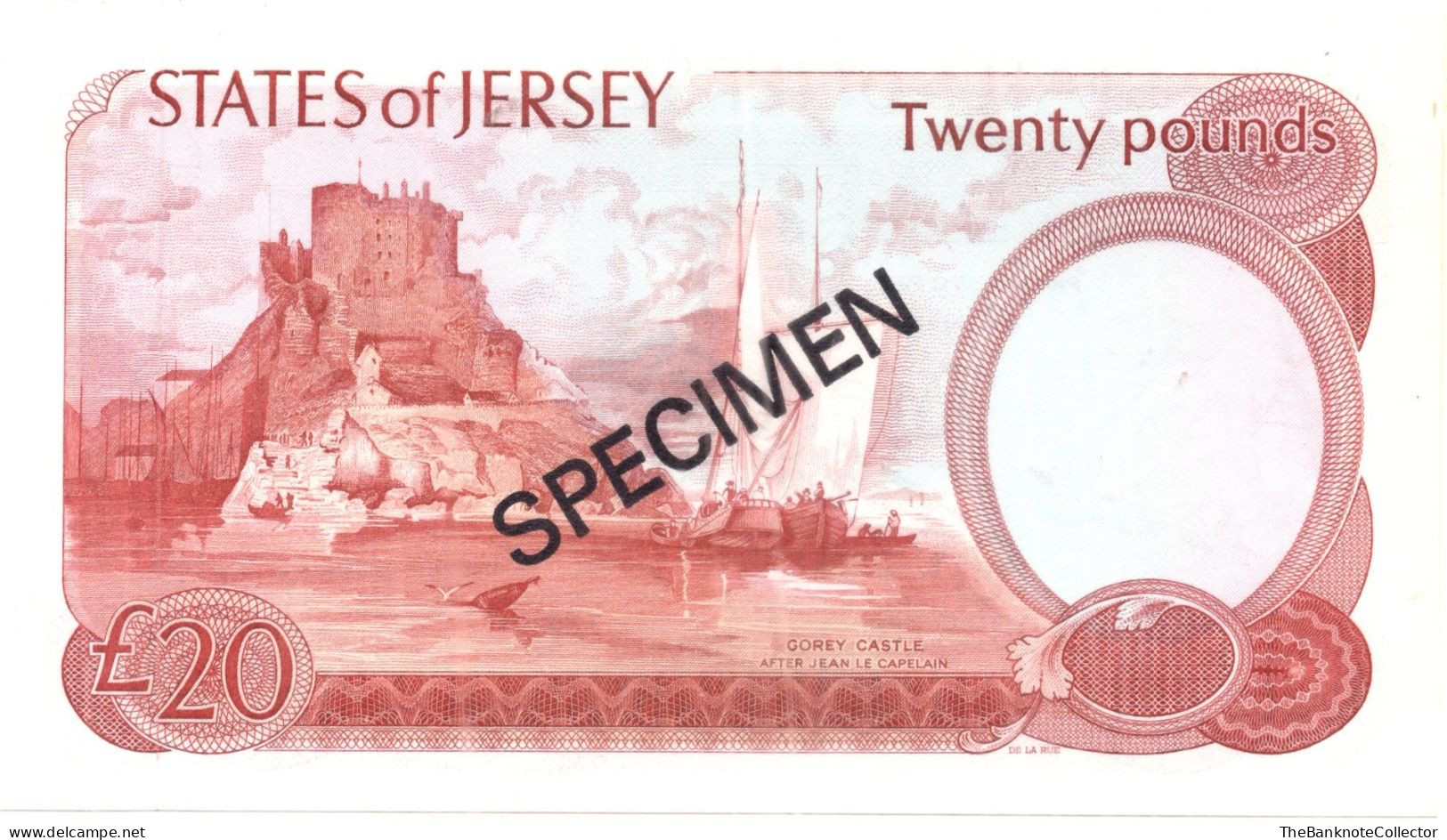 Jersey 20 Pounds Specimen QEII ND 1976 P-14s UNC - Jersey