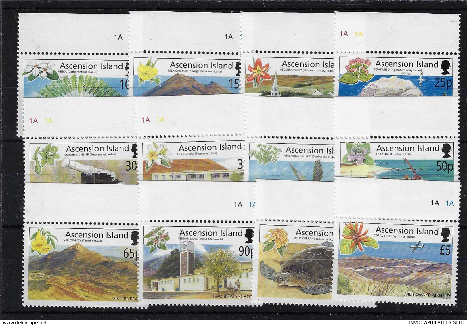 ASCENSION SG851/62, 2002 ISLAND VIEWS MARGINAL MNH SET - Ascension