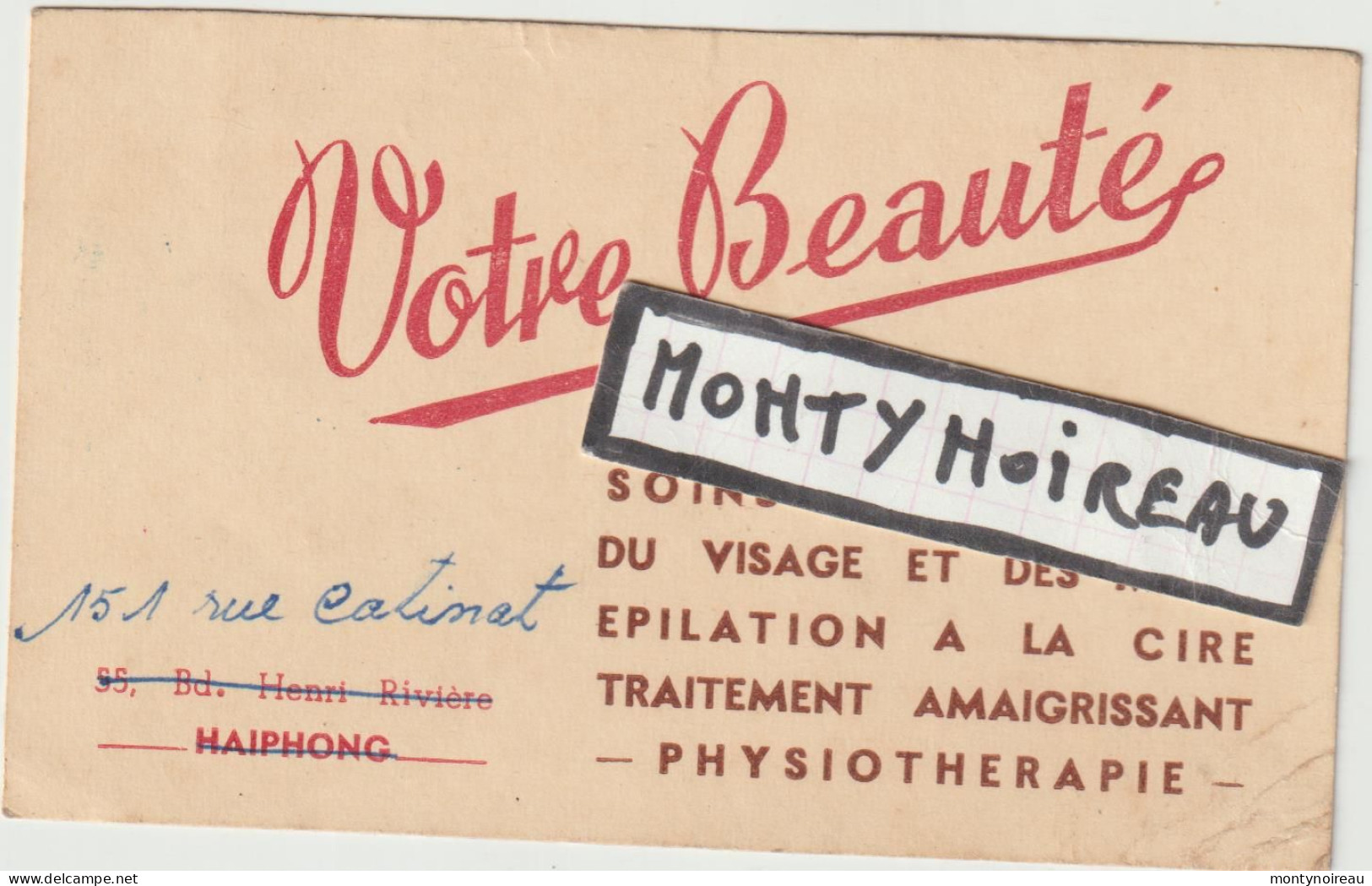 VP : Carte De Visite Viet Nam : HAIPHONG " Votre  Beauté "  Soins  Esthetiques - Visiting Cards