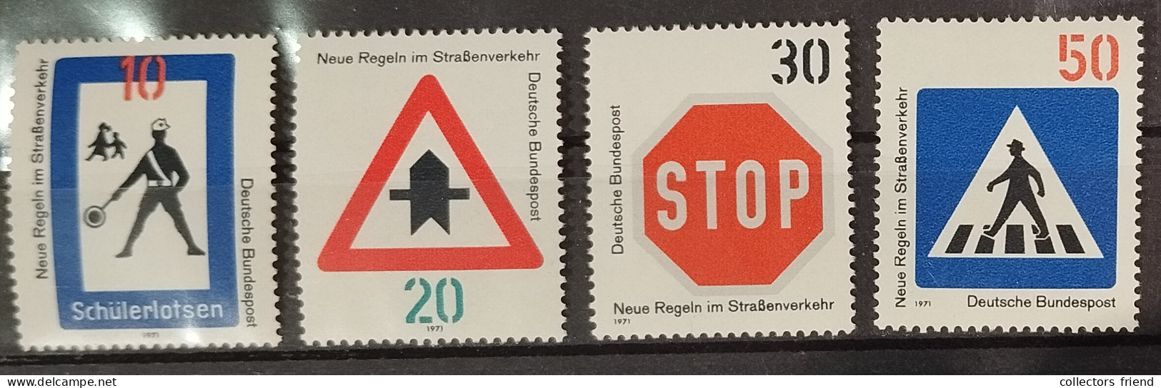 Germany 1971 Road Safety Cars Traffic Rules Traffic Signs Motoring Transport MNH - Cars