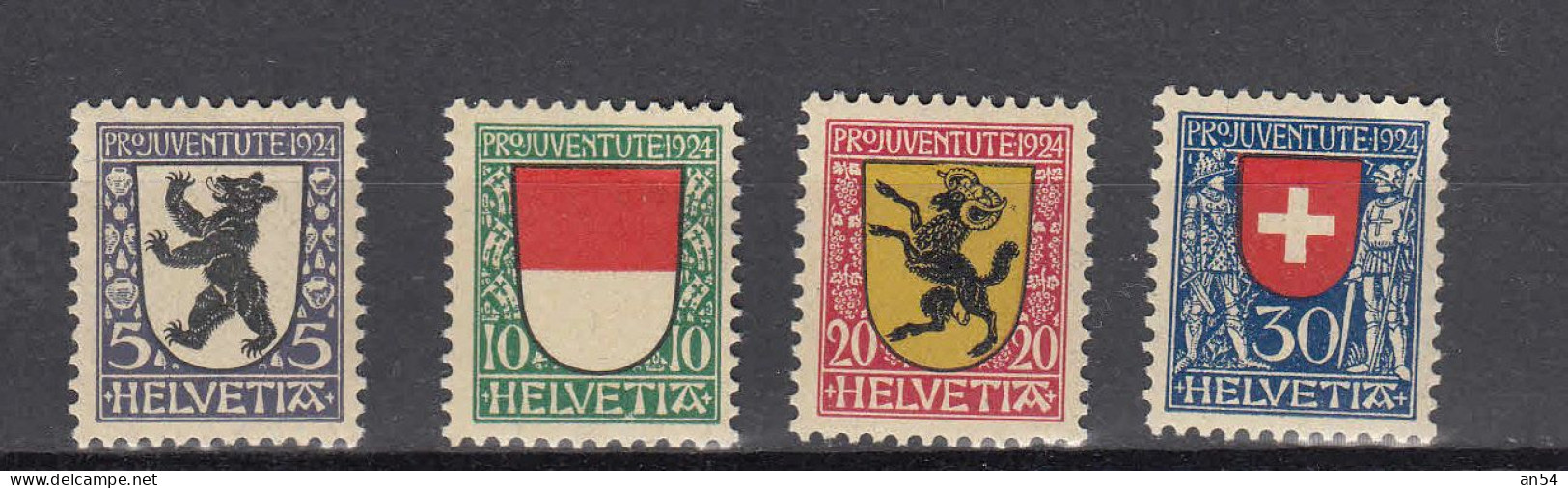 PJ   1924     N° J29 à J32   NEUFS**    COTE 15.00        CATALOGUE SBK - Unused Stamps