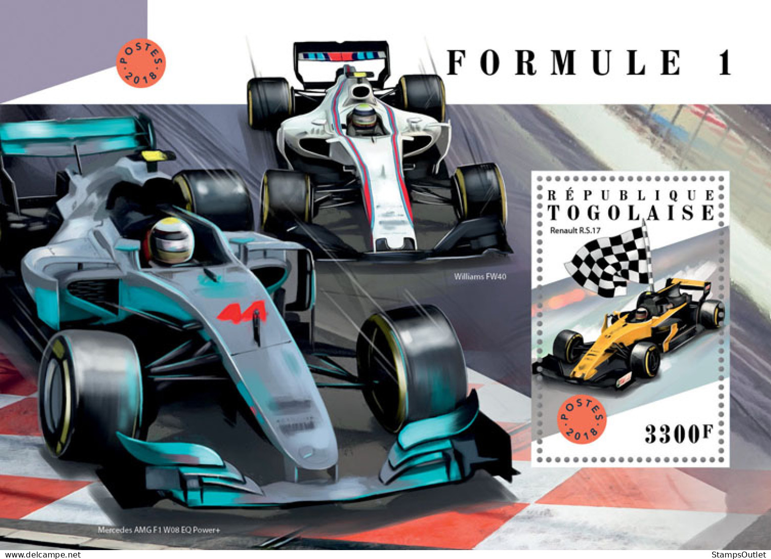 TOGO 2018 MNH  Formula 1  Michel Code: 9135 / Bl.1610. Yvert&Tellier Code: 1434 - Togo (1960-...)