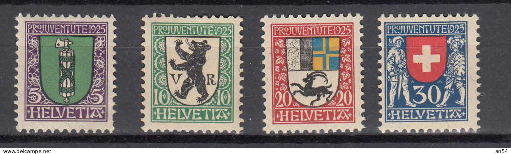 PJ   1925     N° J33 à J36   NEUFS**    COTE 10.00        CATALOGUE SBK - Unused Stamps