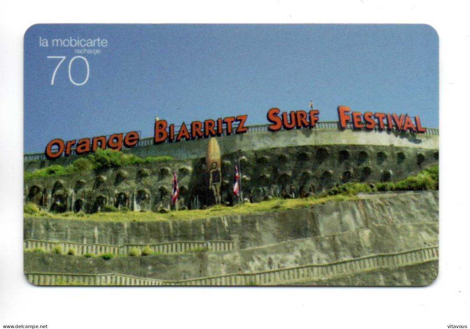 Festival De Surf Biarritz - Mobicarte Recharge Orange  Carte Prépayée France Card  (K 104) - Nachladekarten (Refill)