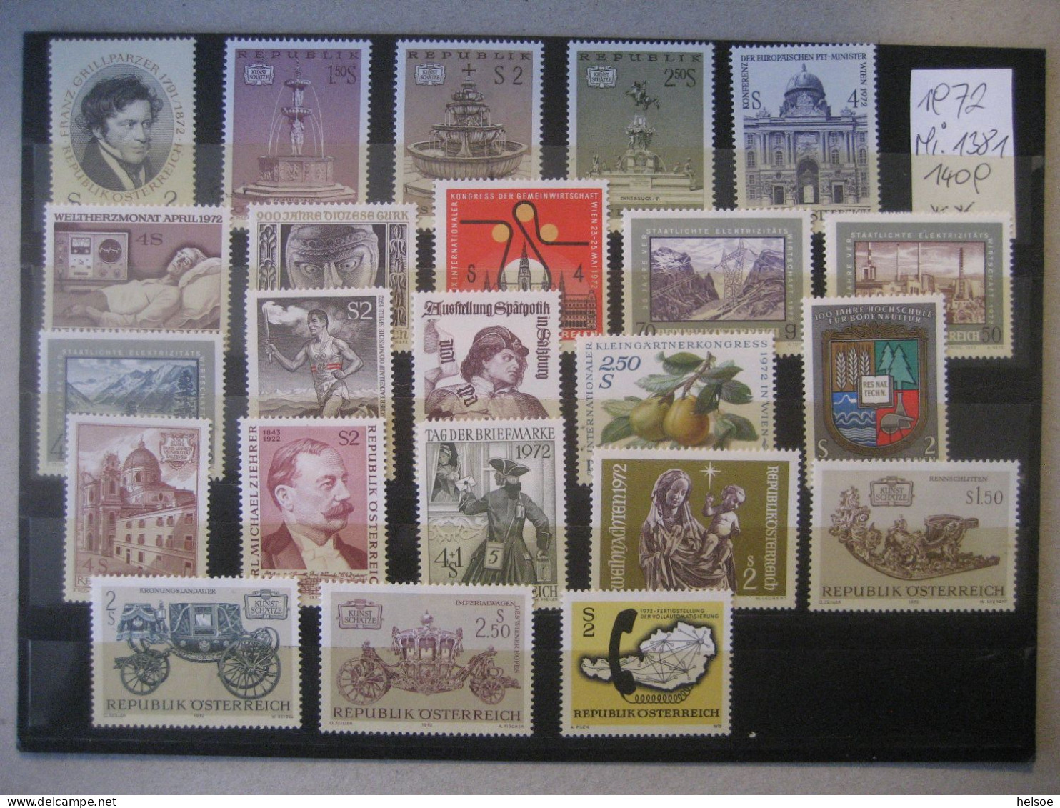 Österreich- Ganze Jahrgänge 1972, MiNr. 1381-1409 ** Ungebraucht - Annate Complete