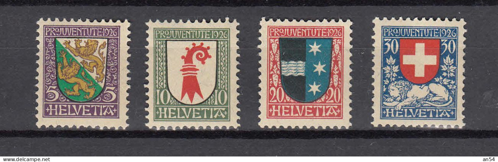 PJ   1926     N° J37 à J40   NEUFS**    COTE 10.00        CATALOGUE SBK - Unused Stamps