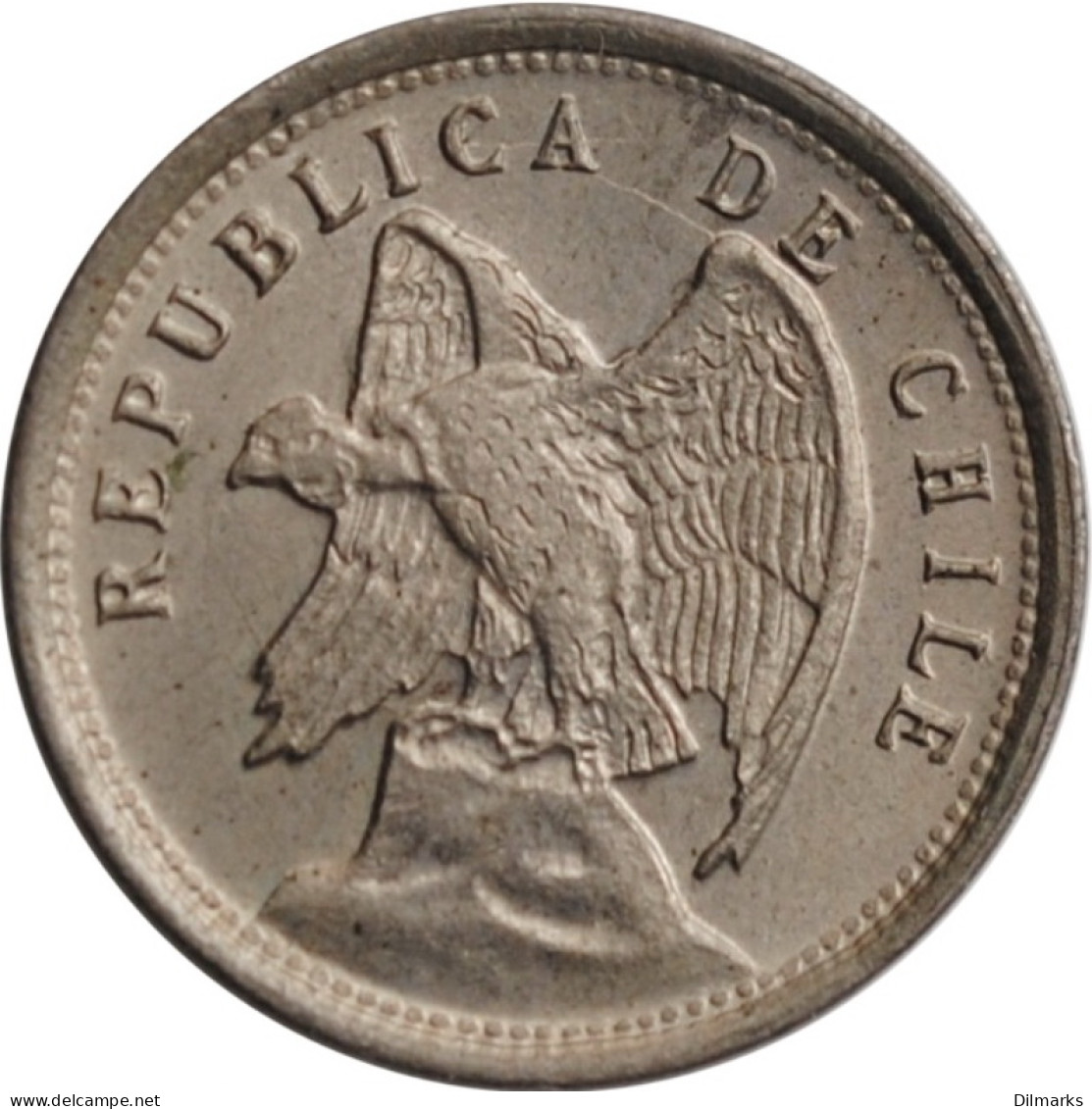 Chile 5 Centavos 1922 So, UNC, &quot;Republic Of Chile (1899 - 1959)&quot; - Cile