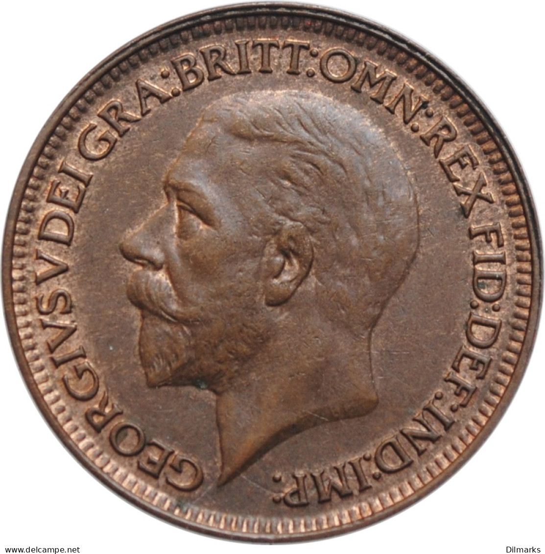 Great Britain 1 Farthing 1927, UNC, &quot;King George V (1910 - 1936)&quot; - Gibilterra