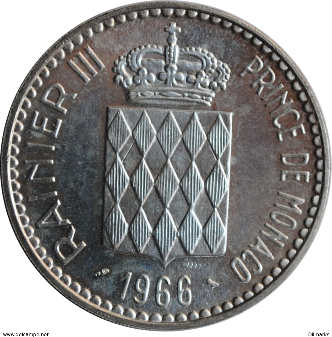 Monaco 10 Francs 1966, UNC, &quot;110th Anniver. - Accession Of Prince Charles III&quot; - Sonstige & Ohne Zuordnung