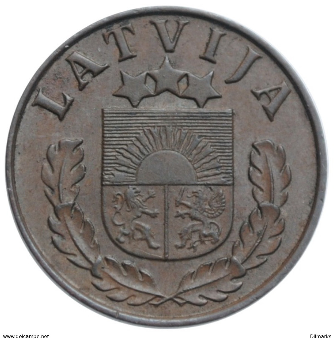 Latvia 1 Santims 1938, AU, &quot;First Republic (1922 - 1940)&quot; - Lettonia