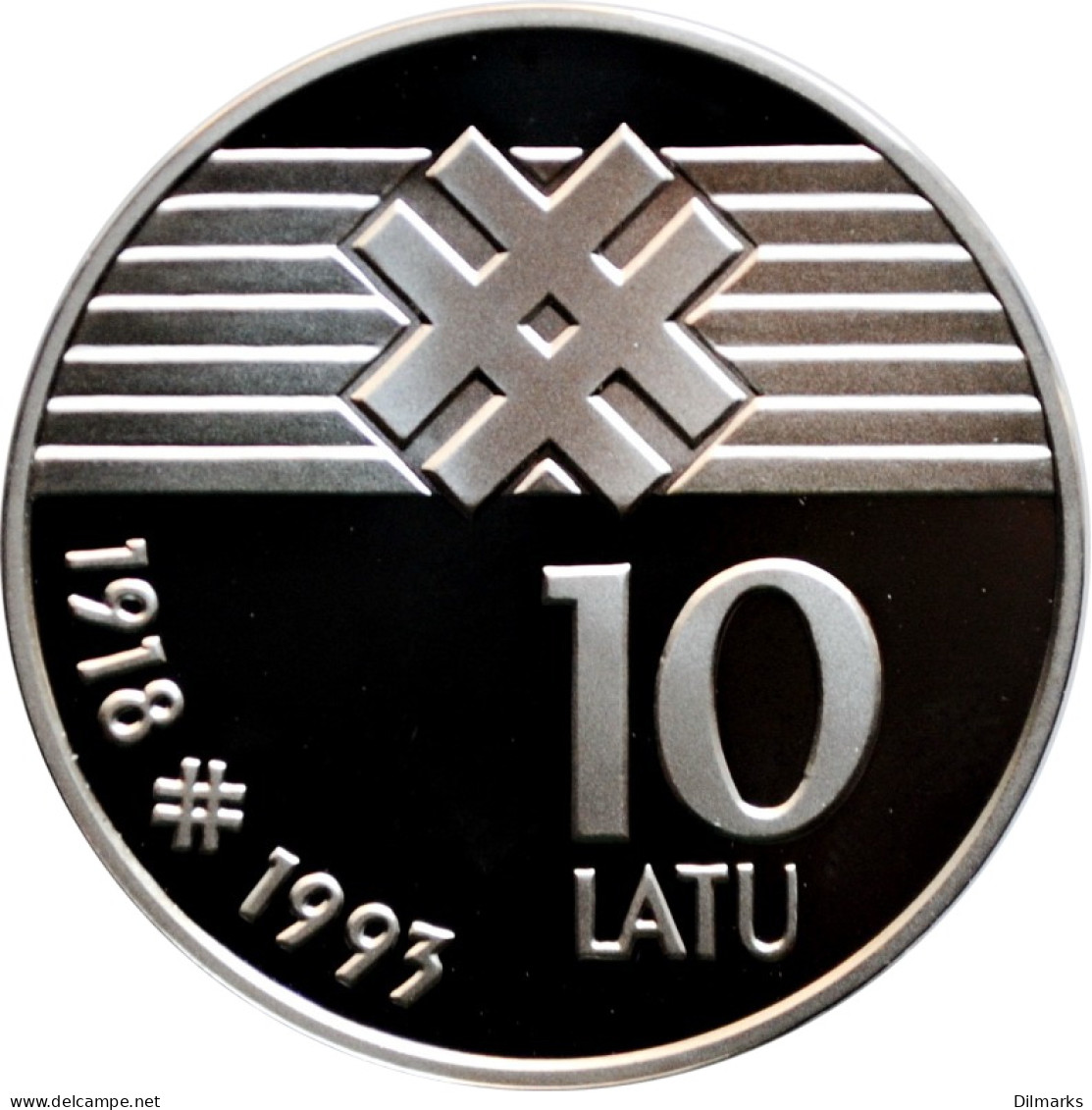 Latvia 10 Latu 1993, PROOF, &quot;75th Anniversary - Republic Of Latvia&quot; - Letonia