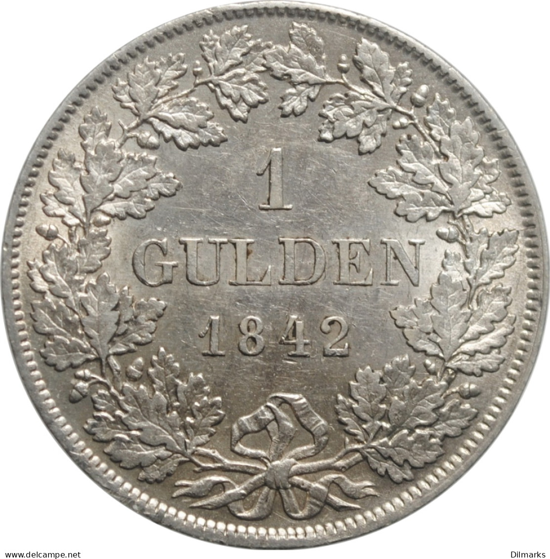Hessen-Darmstadt 1 Gulden 1842, UNC, &quot;Grand Duke Louis II (1830 - 1848)&quot; - Taler Et Doppeltaler