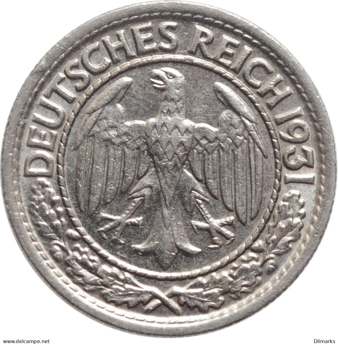 Germany 50 Reichspfennig 1931 F, UNC, &quot;Weimar Republic (Reichsmark) (1924-1938)&quot; - 5 Reichsmark