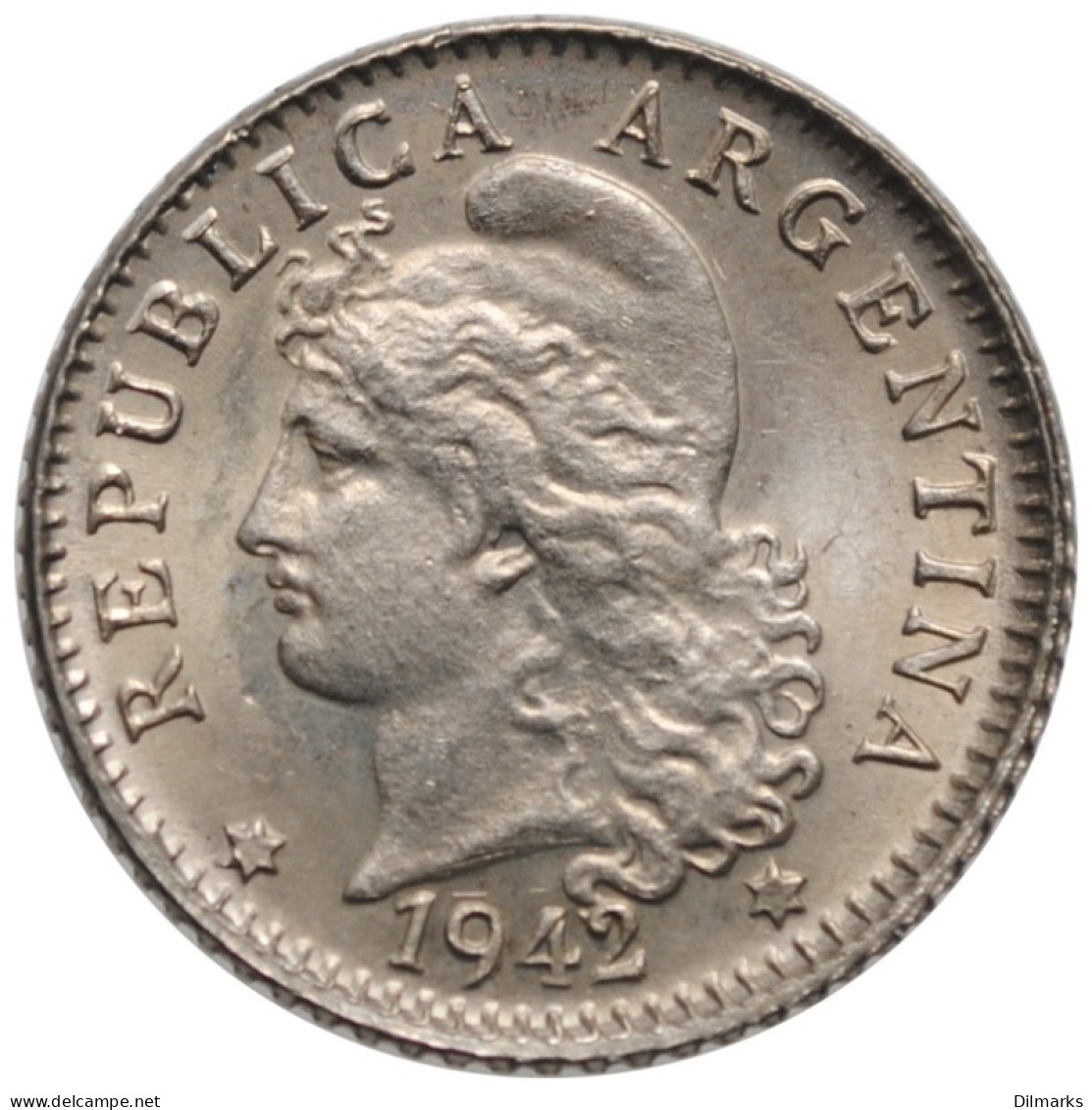 Argentina 5 Centavos 1942, BU, &quot;Argentine Peso (1881 - 1969)&quot; - Argentine