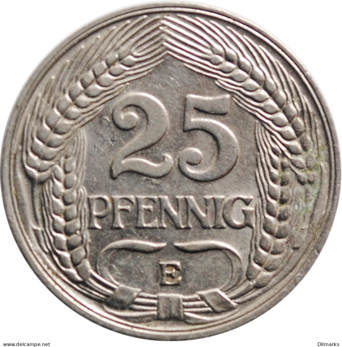 Germany 25 Pfennig 1911 E, XF, &quot;German Empire (1871 - 1922)&quot; - 2, 3 & 5 Mark Silber