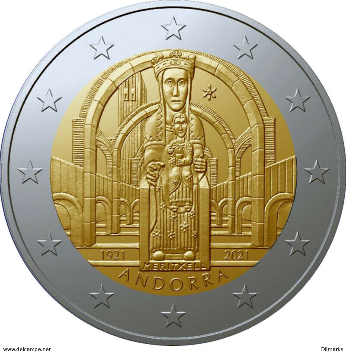 Andorra 2 Euro 2021, BU, &quot;100th Anniversary - Coronation Of Our Lady Of Meritxell&quot; - Andorre