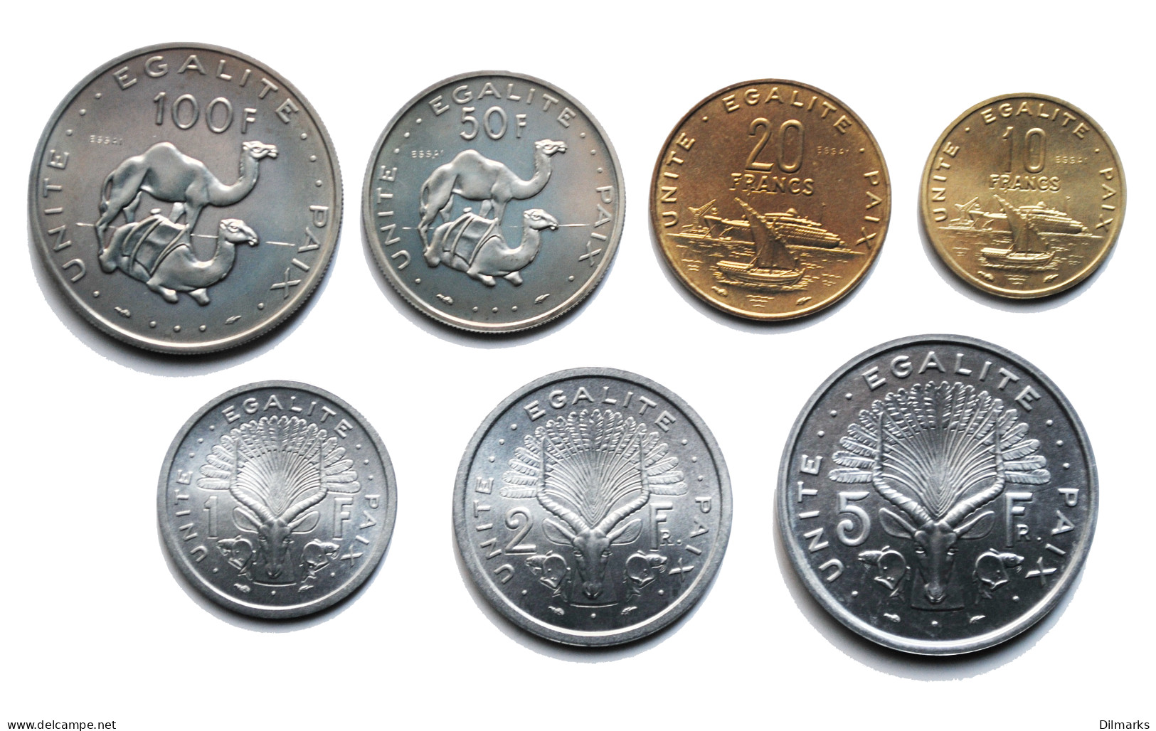 Djibouti Set 1 - 100 Francs 1977, BU ESSAIS, &quot;Republic Of Djibouti (1977 - 2017)&quot; - Gibuti