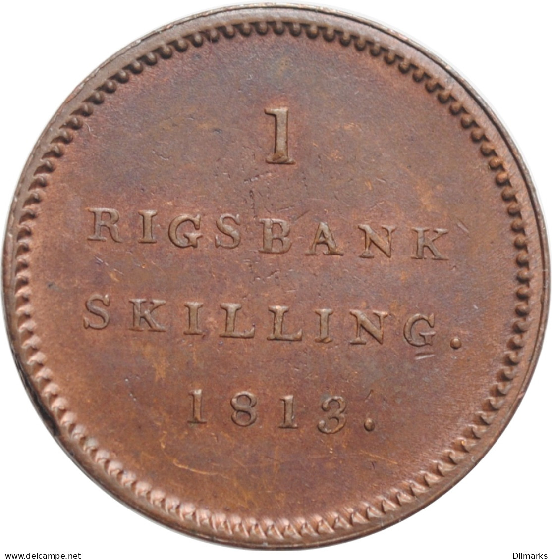 Denmark 1 Rigsbankskilling 1813, UNC, &quot;King Frederick VI (1808 - 1839)&quot; - Danemark