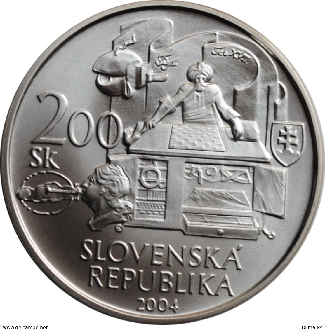 Slovakia 200 Korun 2004, BU, &quot;200th Anniversary - Death Of Wolfgang Kempelen&quot; - Slowakei