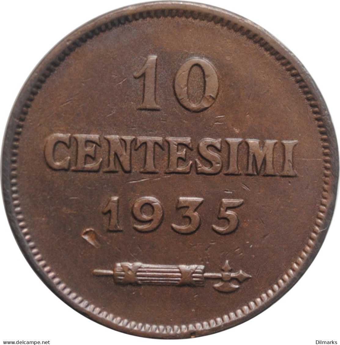 San Marino 10 Centesimi 1935 R, XF, &quot;Republic Of San Marino (1864 - 1938)&quot; - Saint-Marin