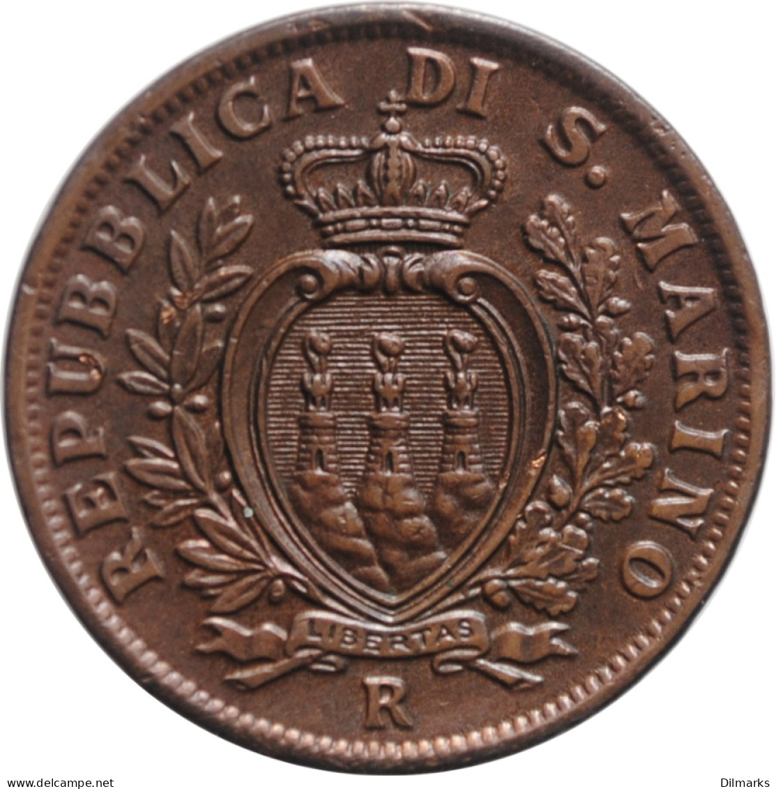 San Marino 10 Centesimi 1935 R, XF, &quot;Republic Of San Marino (1864 - 1938)&quot; - Saint-Marin