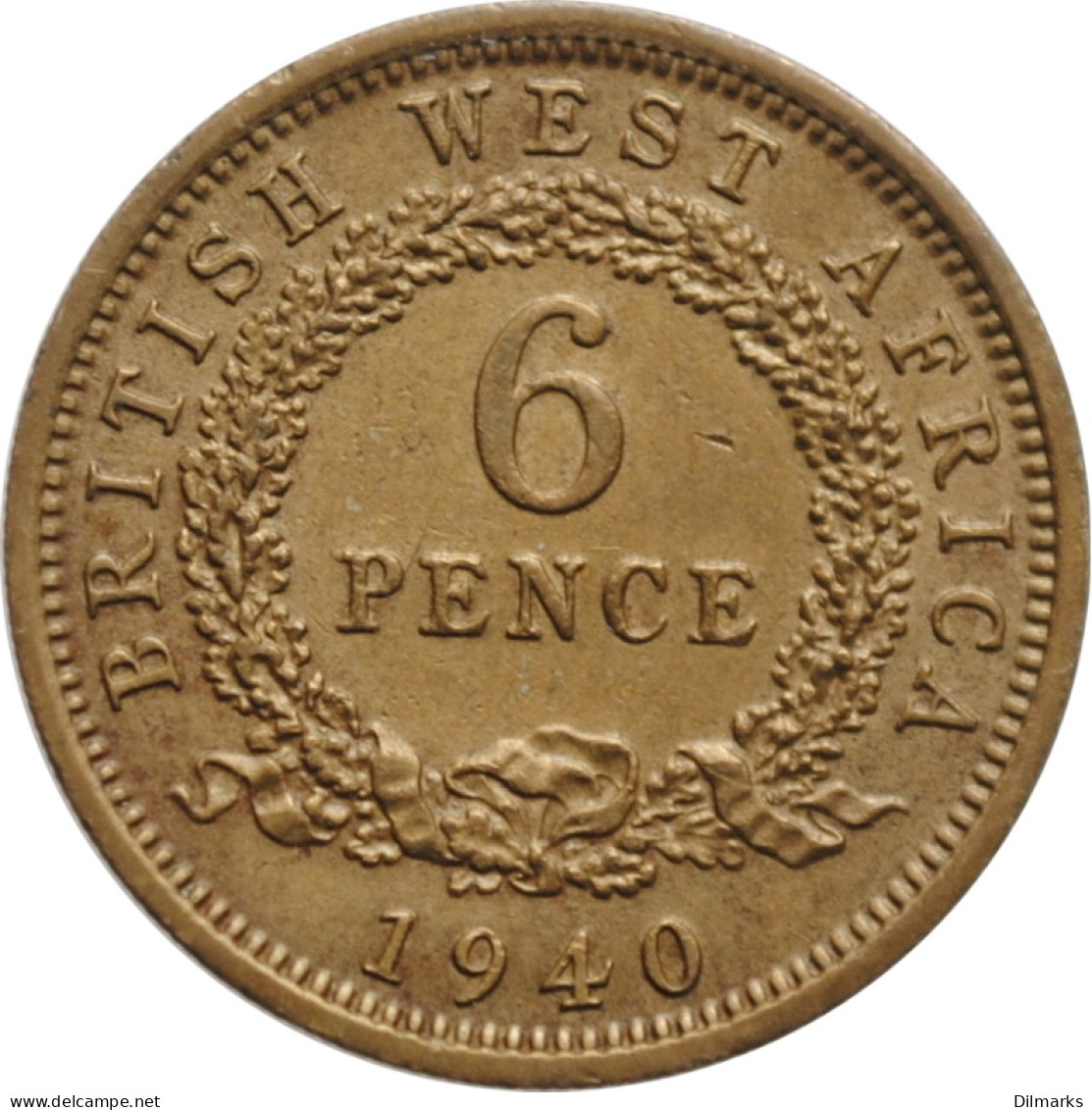 British West Africa 6 Pence 1940, UNC, &quot;British Colony (1907 - 1966)&quot; - Colonias
